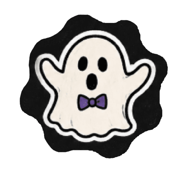 흰색 유령 할로윈 PNG 스티커